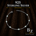 925 Sterling Silver Lab Opal Station Bracelet