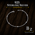 925 Sterling Silver Beaded Station Bracelet