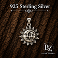 925 Sterling Silver Sun and Moon Pendant