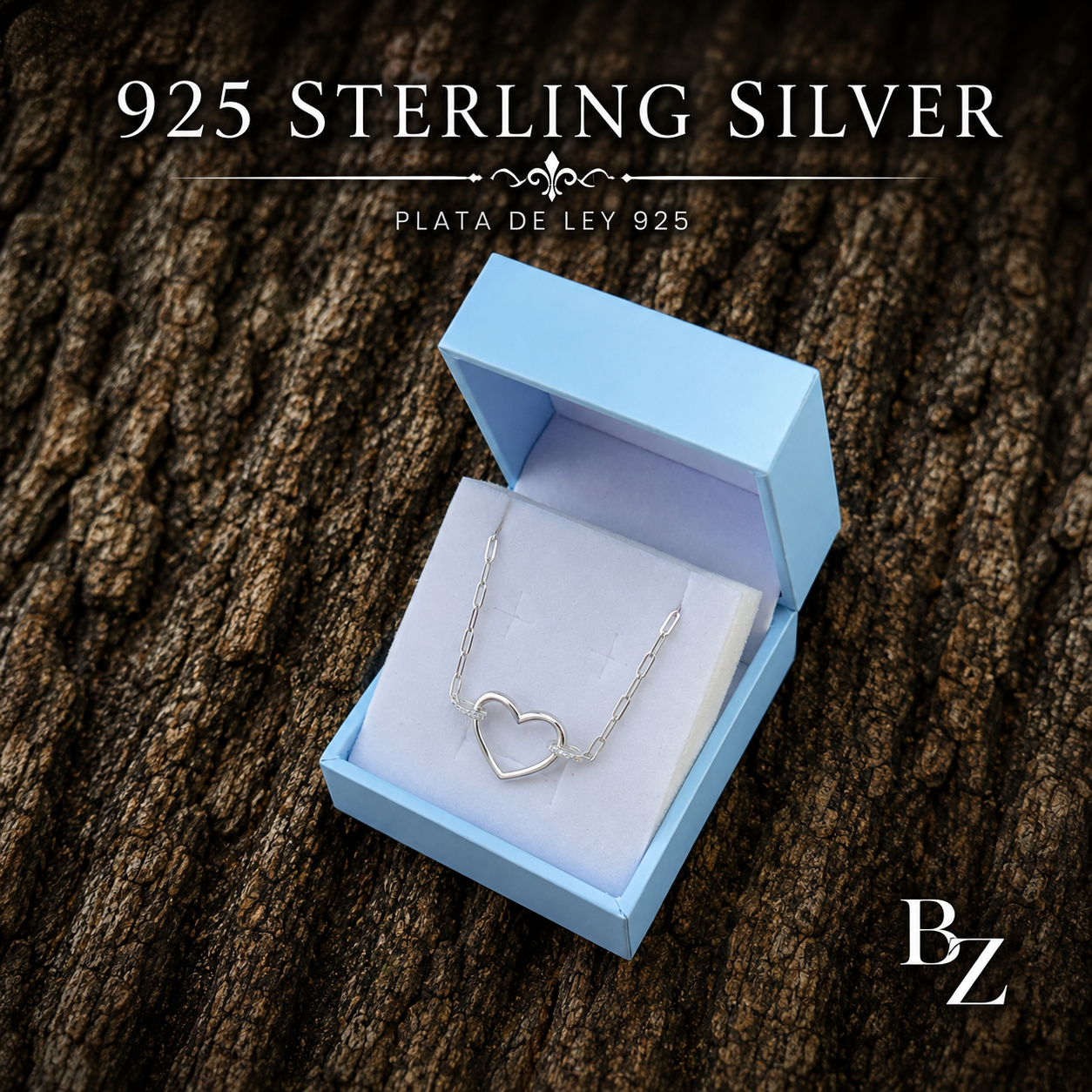 925 Sterling Silver Open Heart Bracelet