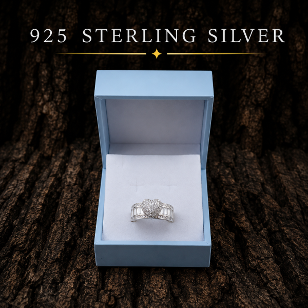 925 Sterling Silver Heart Ring Gift Box