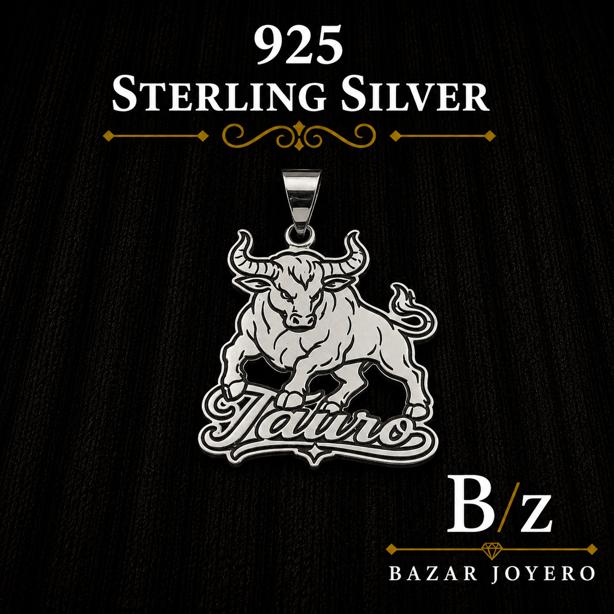 Taurus 925 Sterling Silver Pendant